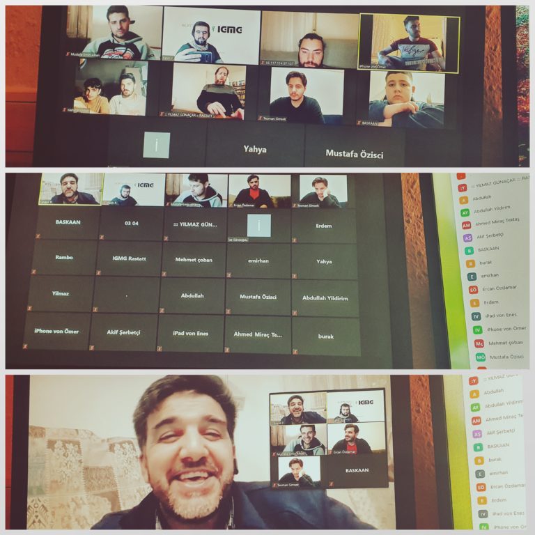 RASTATT GENÇLERLİ ONLİNE SOHBETDE BULUŞUYOR