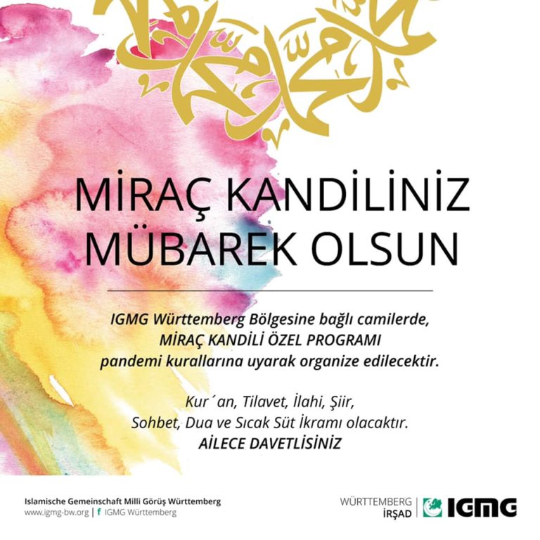 Miraç Kandili İdrak edildi