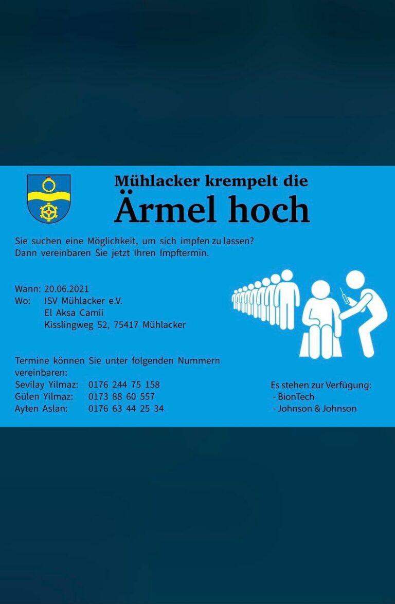 Mühlacker’de Aşı Kampanyası