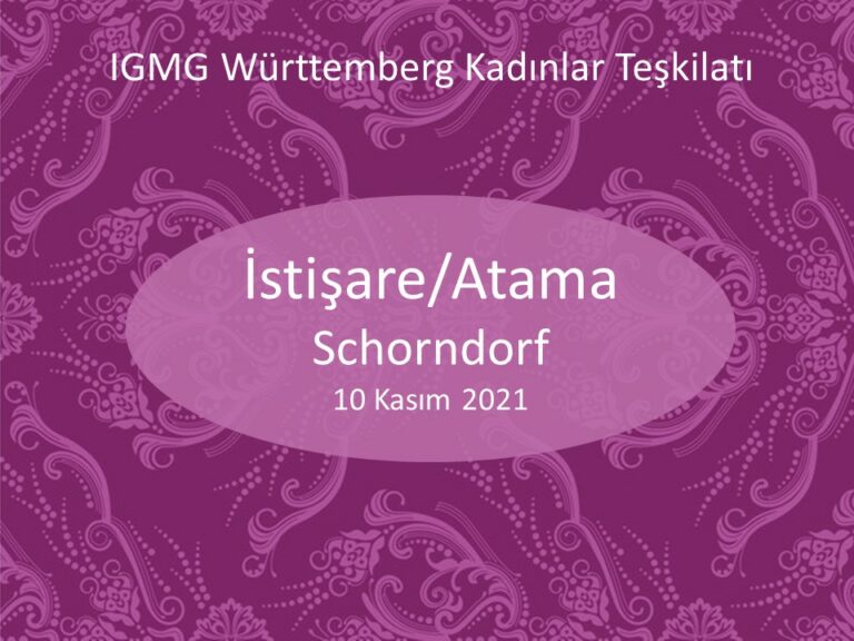 Schorndorf Şubesi Kadınlar Teşkilatı Şube Başkanlığı Atandı